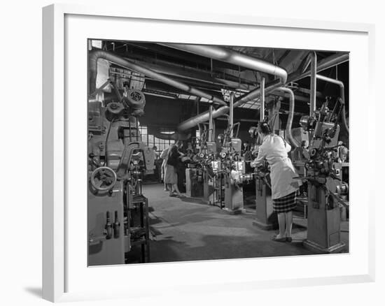 Female Workers Sharpening Saw Blades, Sheffield, South Yorkshire, 1963-Michael Walters-Framed Photographic Print