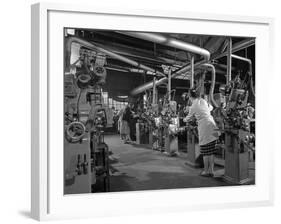 Female Workers Sharpening Saw Blades, Sheffield, South Yorkshire, 1963-Michael Walters-Framed Photographic Print