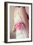 Female Youth Holding Pink Flower-Carolina Hernández-Framed Photographic Print