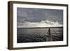 Female Youth on Jetty by Sea-Felipe Rodríguez-Framed Photographic Print