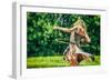 Female Youth Spinning Hoop-Stephen Arens-Framed Photographic Print