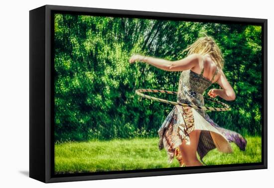 Female Youth Spinning Hoop-Stephen Arens-Framed Stretched Canvas