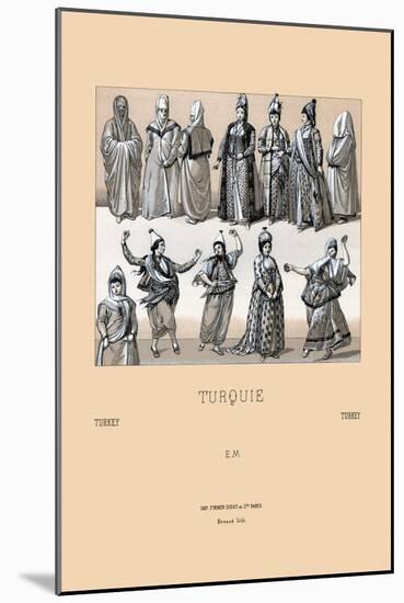 Feminine Turkish Dress-Racinet-Mounted Art Print