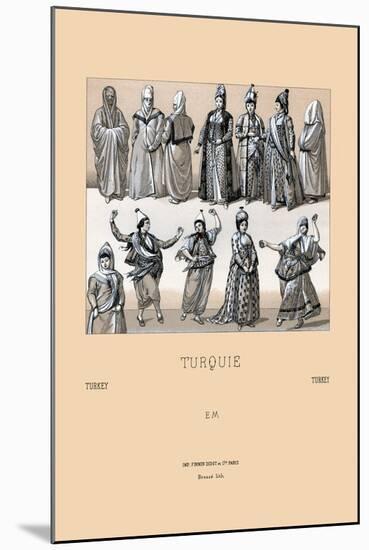 Feminine Turkish Dress-Racinet-Mounted Art Print