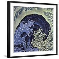 Feminine Wave (detail)-Katsushika Hokusai-Framed Giclee Print