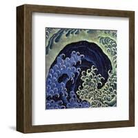 Feminine Wave (detail)-Katsushika Hokusai-Framed Art Print