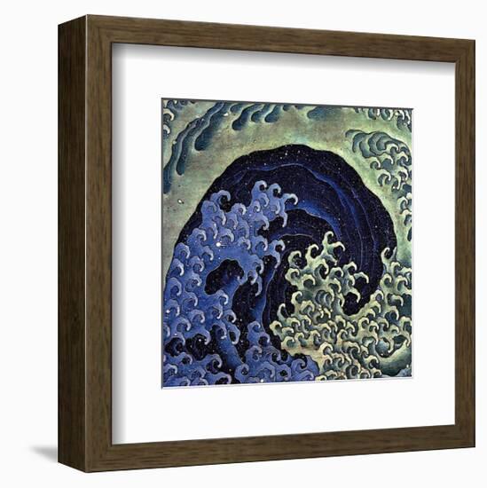 Feminine Wave (detail)-Katsushika Hokusai-Framed Art Print