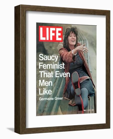 Feminist Germaine Greer, May 7, 1971-Vernon Merritt III-Framed Photographic Print