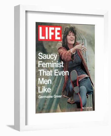 Feminist Germaine Greer, May 7, 1971-Vernon Merritt III-Framed Photographic Print