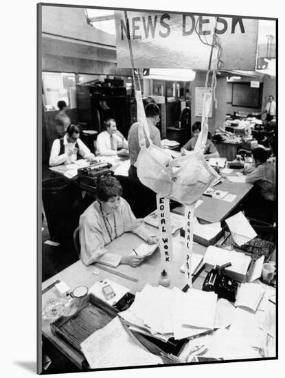 Feminist Protest at the Offices of the Houston Chronicle-null-Mounted Photo