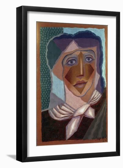 Femme à L'écharpe (Woman with Neck Scarf), 1924-Juan Gris-Framed Premium Giclee Print
