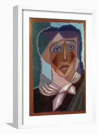 Femme à L'écharpe (Woman with Neck Scarf), 1924-Juan Gris-Framed Premium Giclee Print