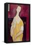 Femme à l'éventail, Lunia Czechowska (1919)-Amedeo Modigliani-Framed Stretched Canvas