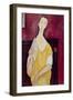 Femme à l'éventail, Lunia Czechowska (1919)-Amedeo Modigliani-Framed Giclee Print