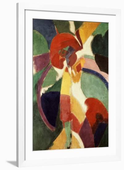 Femme À L'Ombrelle Ou La Parisienne (Woman with Umbrella or the Parisian Lady), 1913-Robert Delaunay-Framed Giclee Print