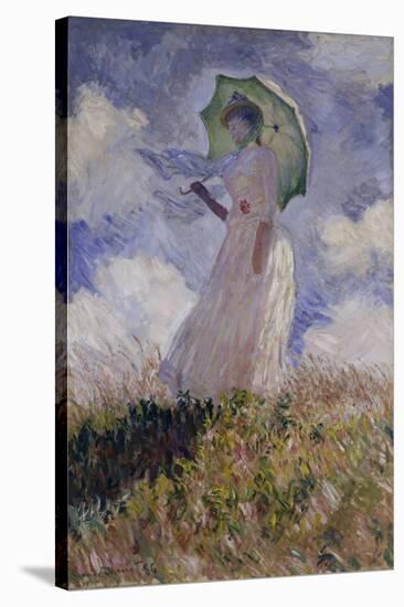 Femme à l'Ombrelle Tournée Vers la Gauche (Woman with Umbrella), 1886-Claude Monet-Stretched Canvas