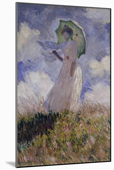 Femme à l'Ombrelle Tournée Vers la Gauche (Woman with Umbrella), 1886-Claude Monet-Mounted Premium Giclee Print