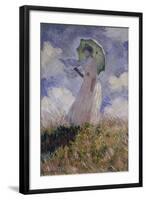 Femme à l'Ombrelle Tournée Vers la Gauche (Woman with Umbrella), 1886-Claude Monet-Framed Giclee Print