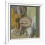 Femme à la toilette, essuyant son pied gauche-Edgar Degas-Framed Giclee Print