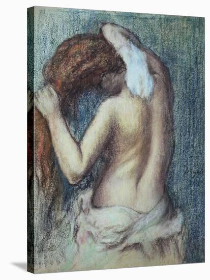 Femme a Sa Toilette, C.1895 (Pastel on Paper)-Edgar Degas-Stretched Canvas