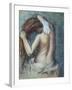 Femme a Sa Toilette, C.1895 (Pastel on Paper)-Edgar Degas-Framed Giclee Print