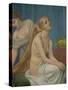 Femme a sa toilette-Woman at her toilette,1883. Canvas,75 x 63 cm R. F.3962.-Pierre Puvis de Chavannes-Stretched Canvas