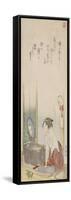 Femme à sa toilette-Katsushika Hokusai-Framed Stretched Canvas