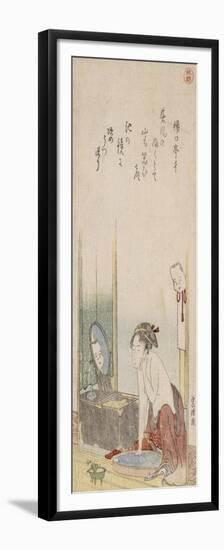 Femme à sa toilette-Katsushika Hokusai-Framed Premium Giclee Print