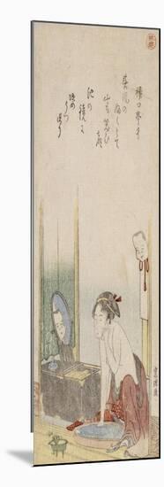 Femme à sa toilette-Katsushika Hokusai-Mounted Premium Giclee Print