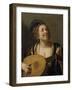 Femme accordant un luth-Gerrit Van Honthorst-Framed Giclee Print