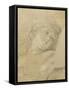 Femme ailée, couchée sur des nuages-Charles Le Brun-Framed Stretched Canvas