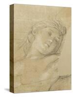 Femme ailée, couchée sur des nuages-Charles Le Brun-Stretched Canvas