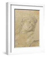 Femme ailée, couchée sur des nuages-Charles Le Brun-Framed Giclee Print