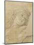 Femme ailée, couchée sur des nuages-Charles Le Brun-Mounted Giclee Print