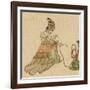 Femme assise auprès du narghilé-null-Framed Giclee Print