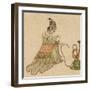 Femme assise auprès du narghilé-null-Framed Giclee Print