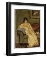 Femme assise dans un canapé-Théophile Alexandre Steinlen-Framed Premium Giclee Print