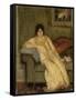 Femme assise dans un canapé-Théophile Alexandre Steinlen-Framed Stretched Canvas