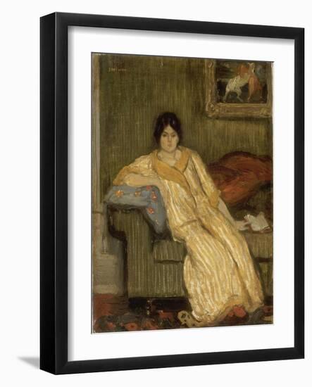 Femme assise dans un canapé-Théophile Alexandre Steinlen-Framed Giclee Print