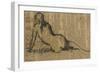 Femme assise de dos-Jean Jacques Henner-Framed Giclee Print