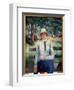 Femme Au Chomage. (Unemployed Girl). Assise Sur Un Banc Dans Un Parc Public, a L'ombre Des Pins En-Kazimir Severinovich Malevich-Framed Giclee Print