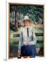 Femme Au Chomage. (Unemployed Girl). Assise Sur Un Banc Dans Un Parc Public, a L'ombre Des Pins En-Kazimir Severinovich Malevich-Framed Giclee Print