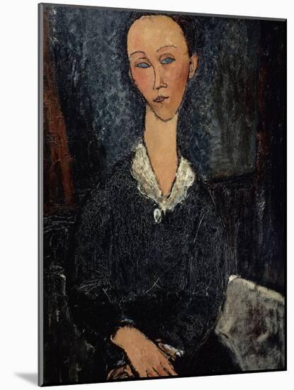 Femme au col blanc-Amedeo Modigliani-Mounted Giclee Print