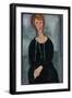 Femme Au Collier Verte (Madame Menier), 1918 (Oil on Canvas)-Amedeo Modigliani-Framed Giclee Print