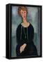 Femme Au Collier Verte (Madame Menier), 1918 (Oil on Canvas)-Amedeo Modigliani-Framed Stretched Canvas