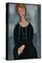 Femme Au Collier Verte (Madame Menier), 1918 (Oil on Canvas)-Amedeo Modigliani-Stretched Canvas