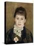 Femme au jabot blanc-Pierre-Auguste Renoir-Stretched Canvas