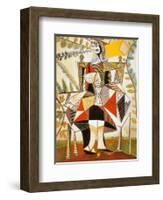 Femme Au Jardin-Pablo Picasso-Framed Art Print