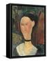 Femme au ruban de velours-Amedeo Modigliani-Framed Stretched Canvas