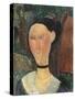 Femme au ruban de velours-Amedeo Modigliani-Stretched Canvas